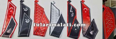 Atatürk baskılı saten fular