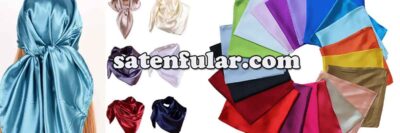 düz renk saten fular imalatı