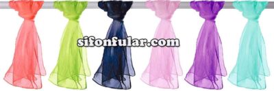 düz renk uzun şifon fular imalatı